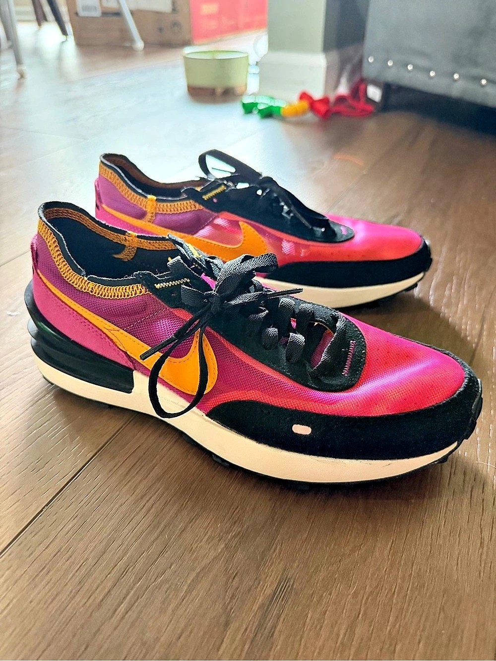 Nike Waffle One Active Fuchsia Pink & Black Sneakers